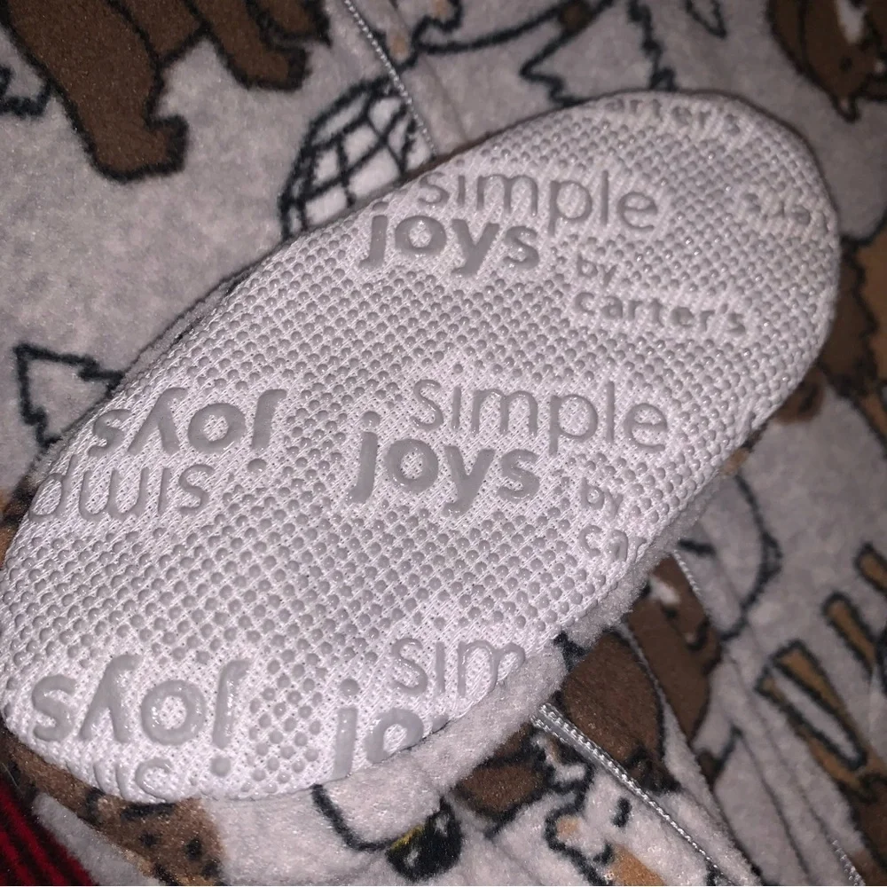 Simple Joys Carters Zip Up Snuggly Warm Fleece Sleeper Suits Footie Pajamas 12M - Picture 7 of 8